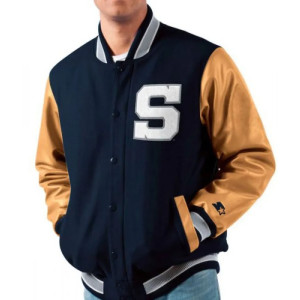 Men’s Nittany Lions Navy Blue Bomber Jacket