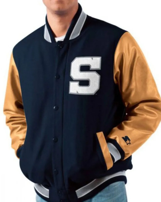 Men’s Nittany Lions Navy Blue Bomber Jacket Men’s Nittany Lions Navy Blue Bomber Jacket