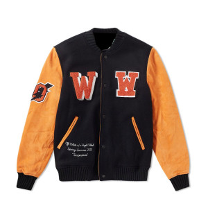 Men’s Off-White Eagle Temp Wool Varsity Jacket