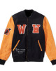 Men’s Off-White Eagle Temp Wool Varsity Jacket Men’s Off-White Eagle Temp Wool Varsity Jacket