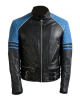 Men’s Quilted Biker Stylish Black and Blue Leather Jacket Men’s Quilted Biker Stylish Black and Blue Leather Jacket