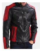 Men’s Red and Black New Fashion Biker Jacket