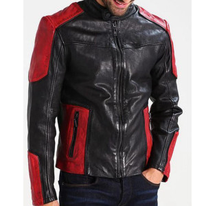 Men’s Red and Black New Fashion Biker Jacket
