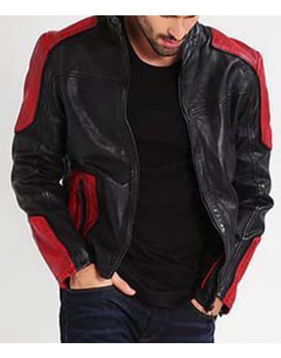 Men’s Red and Black New Fashion Biker Jacket