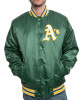 Men’s Starter Oakland A’s Green Satin Bomber Jacket Men’s Starter Oakland A’s Green Satin Bomber Jacket