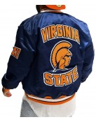 Men’s Virginia State University Blue Satin Jacket