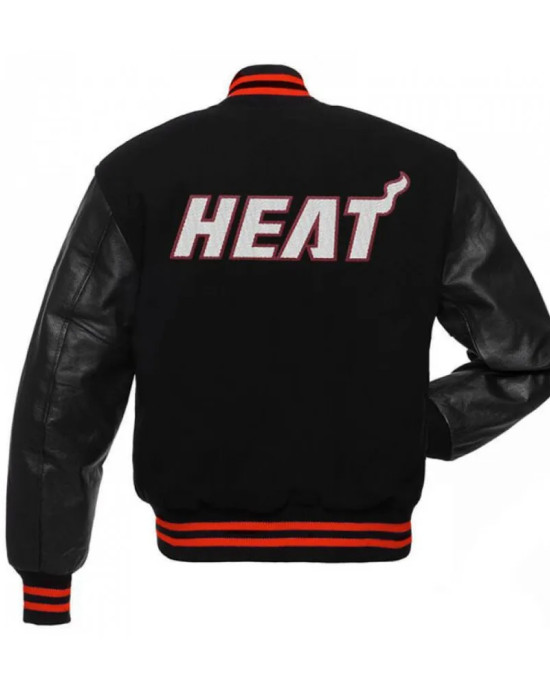 Miami Heat Black Varsity Jacket Miami Heat Black Varsity Jacket
