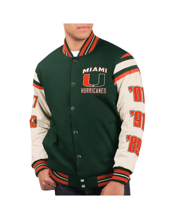 Miami Hurricanes Champions Commemorative Victory Varsity Jacket