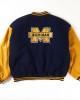 Michigan Wolverines Navy and Yellow Varsity Wool Jacket Michigan Wolverines Navy and Yellow Varsity Wool Jacket