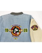 Mickey Mouse Denim Varsity Jacket