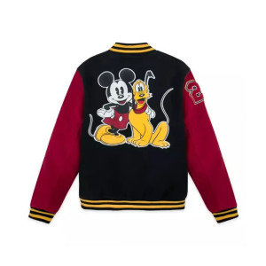 Mickey Mouse and Pluto Varsity Jacket