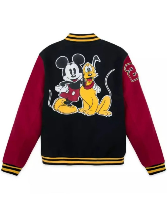 Mickey Mouse and Pluto Varsity Jacket Mickey Mouse and Pluto Varsity Jacket