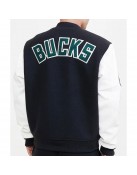 Milwaukee Bucks Black Letterman Jacket