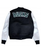 Milwaukee Bucks Black Letterman Jacket