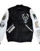 Milwaukee Bucks Black Letterman Jacket Milwaukee Bucks Black Letterman Jacket