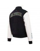 Milwaukee Bucks Classic Black And White Wool Varsity Jacket