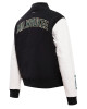 Milwaukee Bucks Classic Black And White Wool Varsity Jacket Milwaukee Bucks Classic Black And White Wool Varsity Jacket