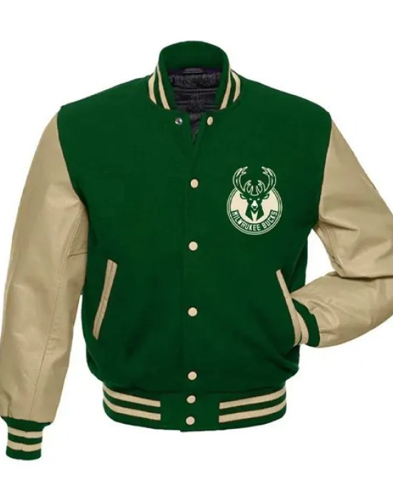 Milwaukee Bucks Green Wool Varsity Jacket Milwaukee Bucks Green Wool Varsity Jacket
