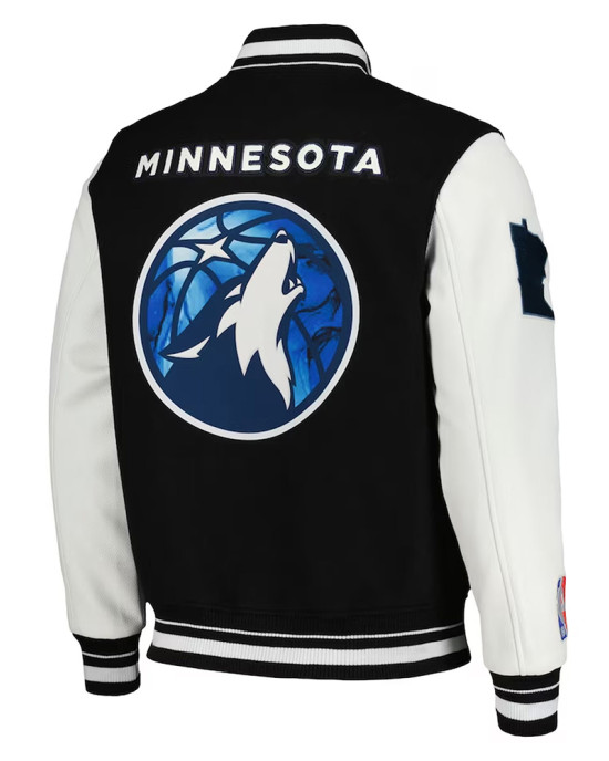 Minnesota Timberwolves 2024 City Edition Black Varsity Jacket Minnesota Timberwolves 2024 City Edition Black Varsity Jacket