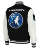 Minnesota Timberwolves 2024 City Edition Black Varsity Jacket Minnesota Timberwolves 2024 City Edition Black Varsity Jacket