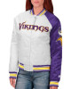 Minnesota Vikings Starter Satin White and Purple Jacket Minnesota Vikings Starter Satin White and Purple Jacket