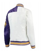 Minnesota Vikings Starter Satin White and Purple Jacket