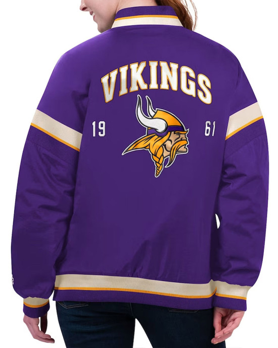 Minnesota Vikings Tournament Purple Varsity Jacket Minnesota Vikings Tournament Purple Varsity Jacket