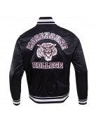 Morehouse College Classic Rib Black Satin Jacket