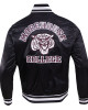 Morehouse College Classic Rib Black Satin Jacket Morehouse College Classic Rib Black Satin Jacket