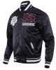 Morehouse College Classic Rib Black Satin Jacket Morehouse College Classic Rib Black Satin Jacket
