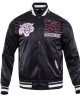 Morehouse College Classic Rib Black Satin Jacket Morehouse College Classic Rib Black Satin Jacket