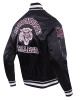 Morehouse College Classic Rib Black Satin Jacket Morehouse College Classic Rib Black Satin Jacket