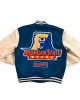 Morgan State University Blue and Beige Varsity Jacket Morgan State University Blue and Beige Varsity Jacket