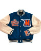 Morgan State University Blue and Beige Varsity Jacket Morgan State University Blue and Beige Varsity Jacket