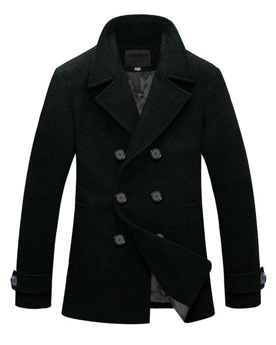 Morris Dark Green Pea Coat Mens Morris Dark Green Pea Coat Mens