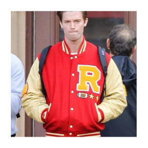 Moxie Mitchell Red and Off-White Letterman Jacket