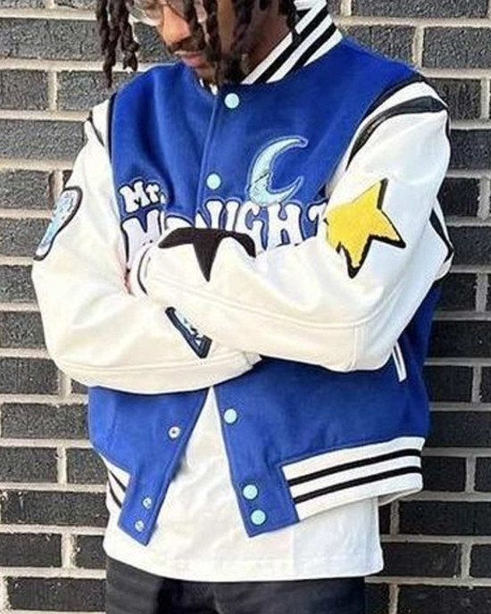 Mr. Midnight Under The Moon Varsity Jacket Mr. Midnight Under The Moon Varsity Jacket