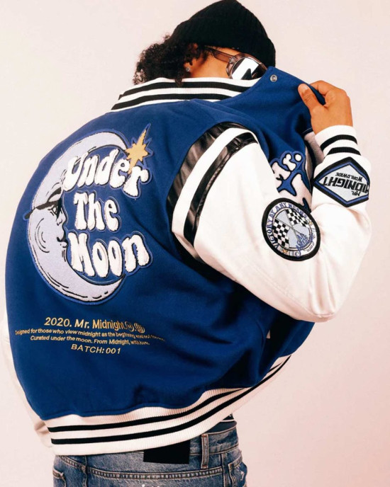 Mr. Midnight Under The Moon Varsity Jacket Mr. Midnight Under The Moon Varsity Jacket