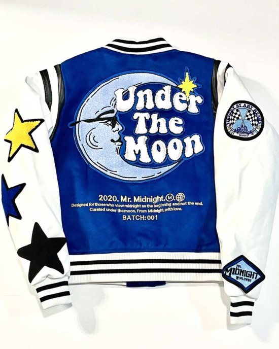 Mr. Midnight Under The Moon Varsity Jacket Mr. Midnight Under The Moon Varsity Jacket