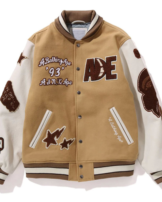 Multi Motif Bape Varsity Jacket Multi Motif Bape Varsity Jacket