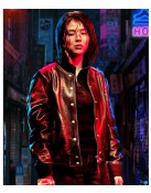 My Name Han So-Hee Black Leather Bomber Jacket