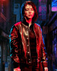 My Name Han So-Hee Black Leather Bomber Jacket