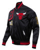 NBA Black Chicago Bulls Satin Jacket