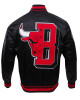 NBA Black Chicago Bulls Satin Jacket