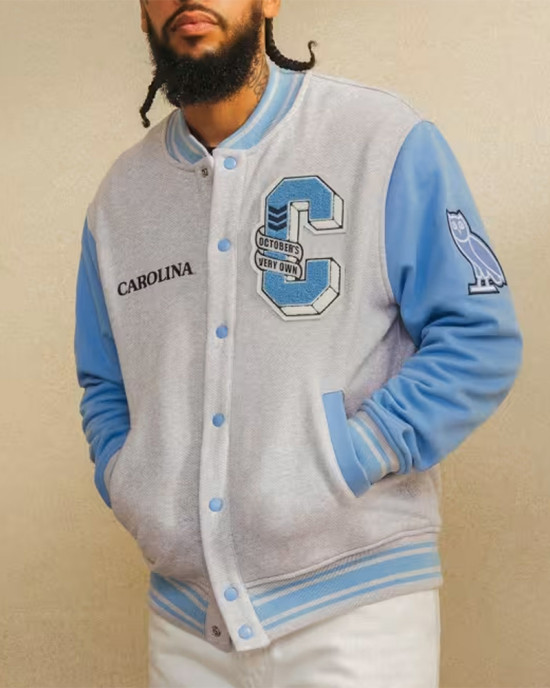 NCAA North Carolina Tar Heels OVO Varsity Jacket NCAA North Carolina Tar Heels OVO Varsity Jacket