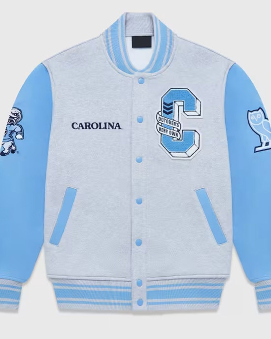 NCAA North Carolina Tar Heels OVO Varsity Jacket NCAA North Carolina Tar Heels OVO Varsity Jacket