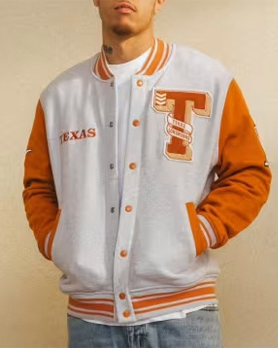 NCAA Texas Longhorns OVO Varsity Jacket NCAA Texas Longhorns OVO Varsity Jacket