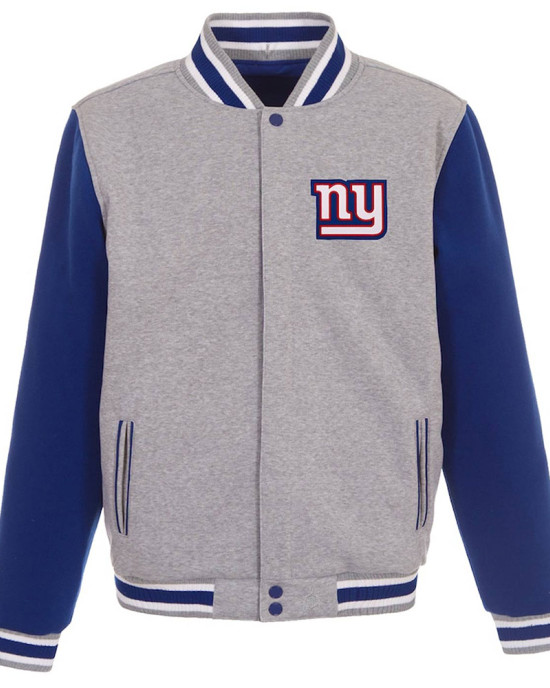 NY Giants Royal/Gray Varsity Wool Jacket NY Giants Royal/Gray Varsity Wool Jacket