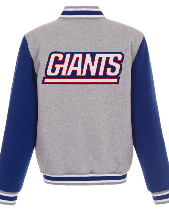 NY Giants Royal/Gray Varsity Wool Jacket NY Giants Royal/Gray Varsity Wool Jacket
