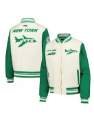 NY Jets Retro Classic Wool & Leather Varsity Jacket